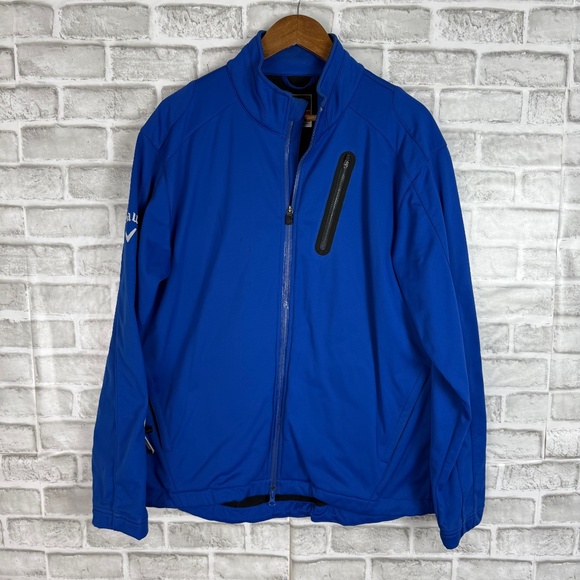 Callaway Weather Series Lined Full Zip Royal Blue Golf Rain Jacket Mens Medium - Picture 1 of 9